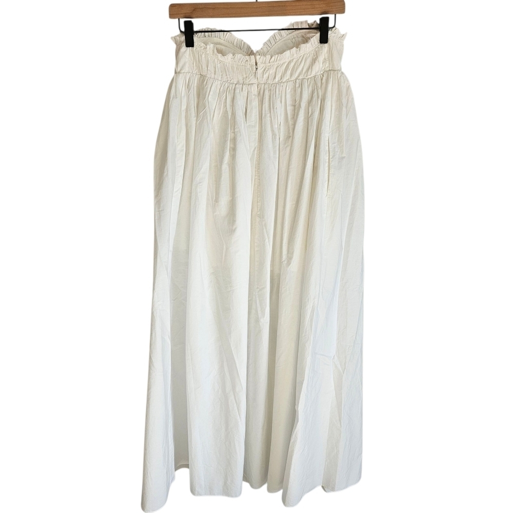 Sau Lee White Cotton Poplin Sweetheart Neckline Maxi Dress ALTERED - Picture 8 of 13